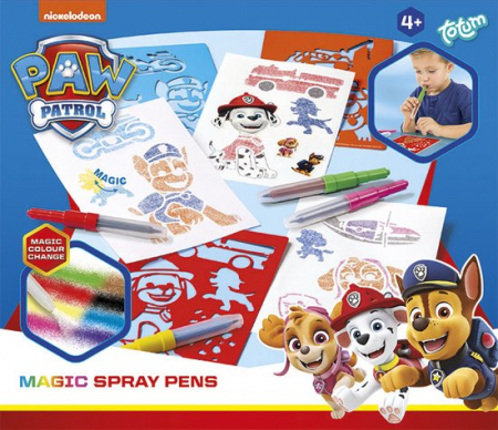 Set creativ de desenat cu sabloane si carioci spray cu Patrula Catelusilor, Paw Patrol [1]
