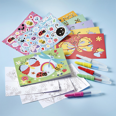 Set creativ de desenat cu sabloane si carioci spray si schimbare a culorii - Magic Spray pens [3]
