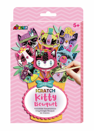 Jocuri educative - Set creativ de razuit Buchet - Pisicuta