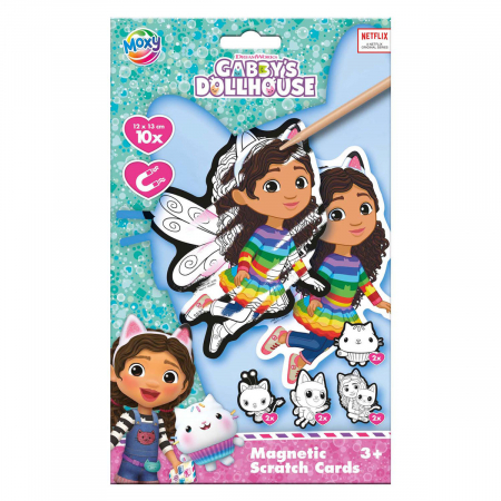 Vârstă - Set creativ de razuit, Creeaza magneti, Gabby's Dollhouse