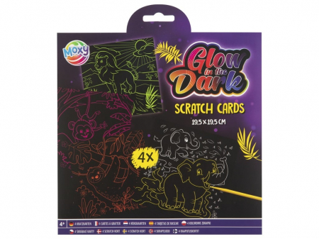 Jucării copii 5-6 ani - Set creativ de razuit fosforescent, Glow in the dark, pentru baieti 