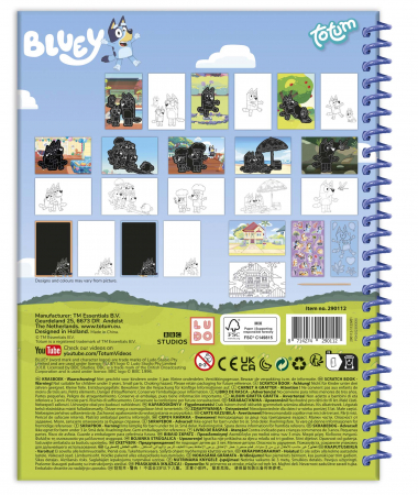 Set creativ de razuit si colorat, Bluey, Totum [1]