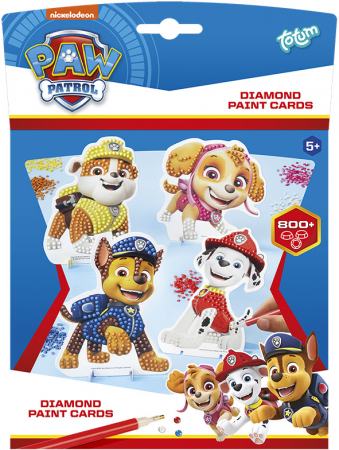 Idei de cadouri sub 100 de lei - Set creativ diamond painting Paw Patrol, Patrula Catelusilor, Totum