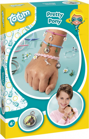 Jucării copii 7-8 ani - Set creativ DIY Bratari cu pandantive cai