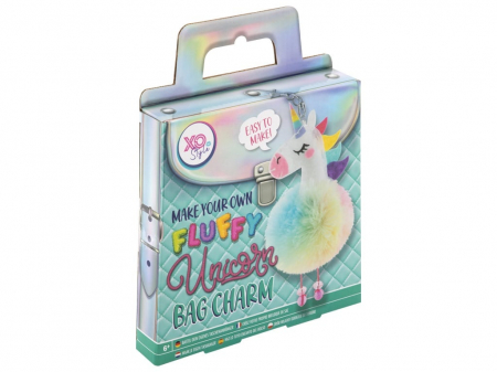 Jucării copii 7-8 ani - Set creativ DIY, Breloc pufos unicorn 