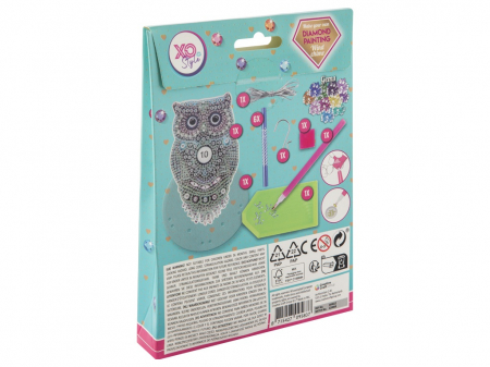 Set creativ DIY, Clopotei de vant, Diamond Painting, bufnita  [1]