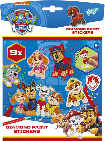 Jucarii educative - Totum-Set creativ DIY Creeaza abtibilduri cu diamond paint, Paw Patrol, Patrula Catelusilor, Totum