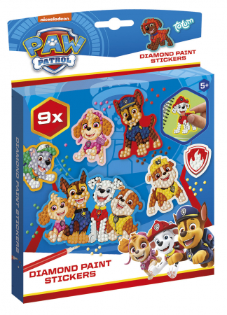 Set creativ DIY Creeaza abtibilduri cu diamond paint, Paw Patrol, Patrula Catelusilor, Totum [1]