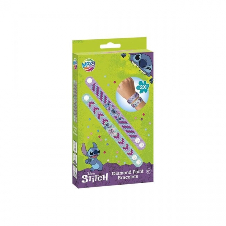 Jocuri educative - Set creativ DIY, Creeaza bratari cu tehnica diamond painting, Disney Lilo si Stitch