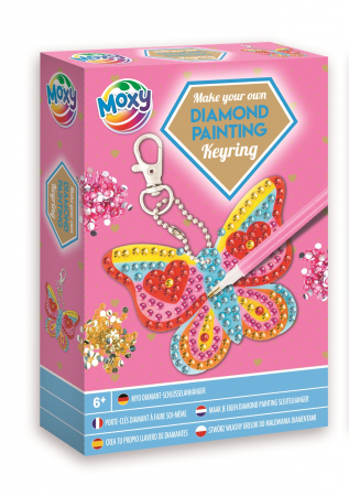 Jocuri educative - Set creativ DIY, Creeaza propriul breloc cu strasuri, Diamond Paint, Grafix