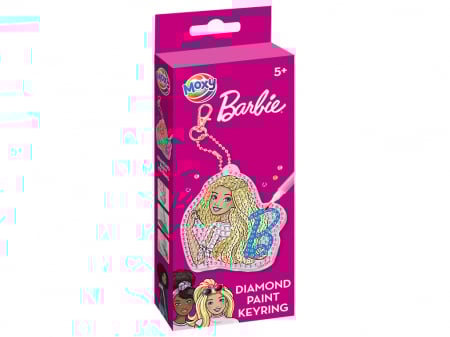 Vârstă - Set creativ DIY, Creeaza propriul breloc  cu tehnica diamond painting, Barbie