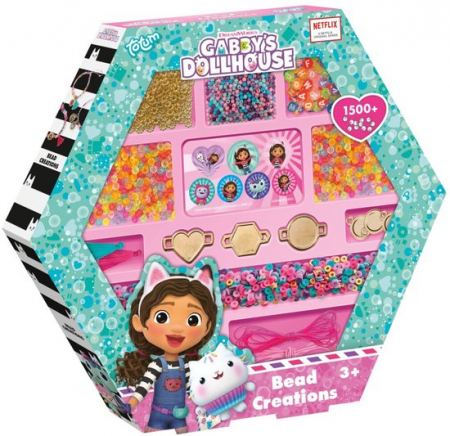 Idei de cadouri sub 100 de lei - Set creativ DIY cu margele cu tematica Gabby Dollhouse