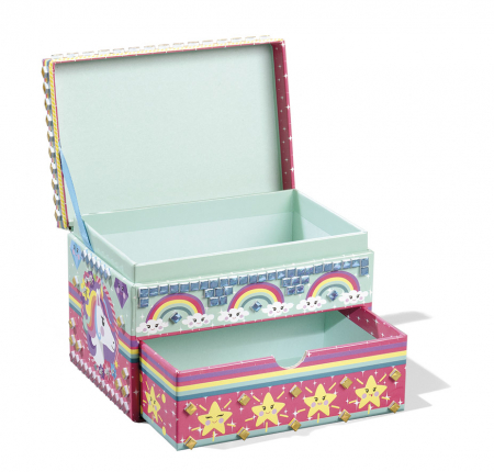 Set creativ DIY Decoreaza propria cutie de bijuterii cu unicorni [2]