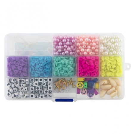 Jucării copii 10+ - Set creativ DIY in cutie, 13 modele de margele de insirat