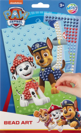 Jocuri educative - Set creativ DIY, Mozaic cu margele, Paw Patrol Bead Art, Patrula Catelusilor