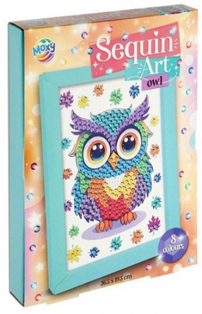 Vârstă - Set creativ DIY, Tablou cu paiete, bufnita