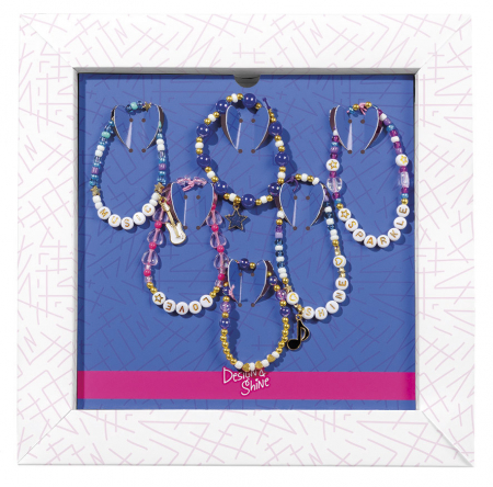 Set creativ DYI Bratari cu sclipici, Design and shine, Totum [18]