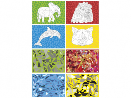 Set creativ, Lipeste pe numere, A4, animale, Grafix [2]