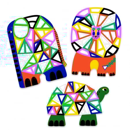 Set creativ mozaic Animale, Djeco [4]