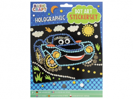 Jocuri educative - Set creativ Mozaic cu abtibilduri holografice, Dot Art, Masini