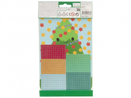 Set creativ, Mozaic cu tematica Craciun, A5, brad de craciun [1]