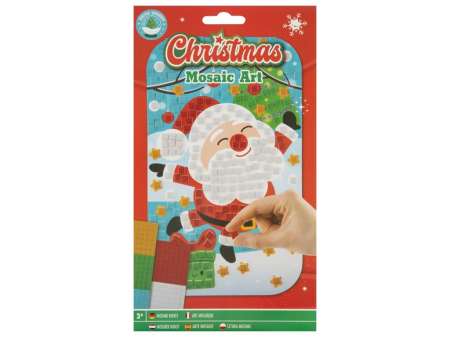 Jocuri Creative - Set creativ, Mozaic cu tematica Craciun, A5, Mos Craciun