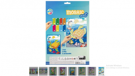 Set creativ, Mozaic din spuma cu sclipici, A4, unicorn [1]