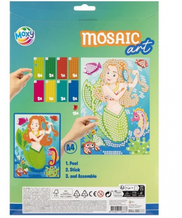 Set creativ, Mozaic din spuma cu sclipici, A4, unicorn [1]