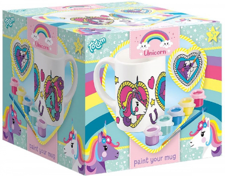 Idei de cadouri sub 50 lei - Set creativ Picteaza canuta cu unicorni