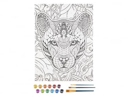 Set creativ, Picteaza pe numere, Canvas Girafa [2]