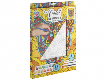 Lucru manual copii - Set creativ, Picteaza pe numere, Canvas Pantera