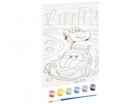 Set creativ Picteaza pe numere, Canvas, masini [2]