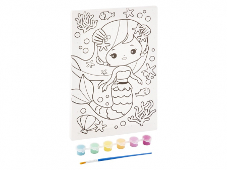 Set creativ Picteaza pe numere, Canvas, sirena [2]