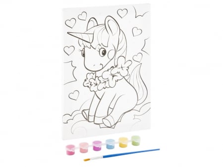Set creativ Picteaza pe numere, Canvas, unicorn [2]
