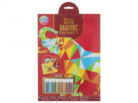 Jocuri educative - Set creativ Pictura cu nisip pe numere, Elefant, A4