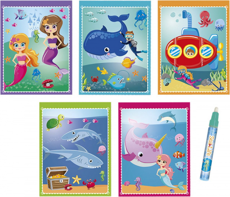 Set creativ pictura magica cu apa, animale marine [3]