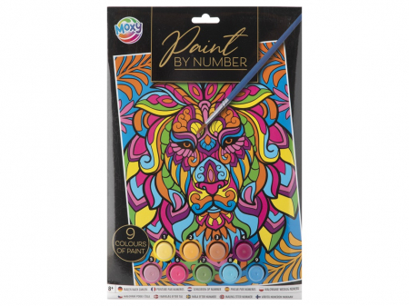 Játékok 6-8 éveseknek - Set creativ Pictura pe numere, carton, A4, leu