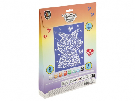 Set creativ Pictura pe numere punct cu punct, Dotting by number, pisica [1]