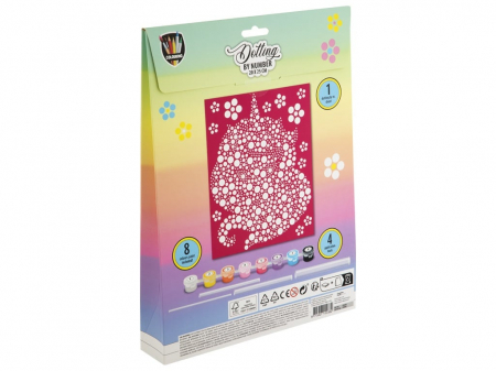Set creativ Pictura pe numere punct cu punct, Dotting by number, unicorn [1]