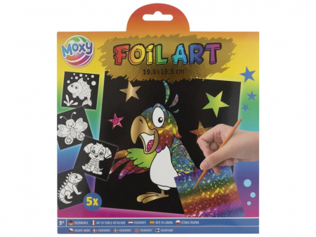 PROMOȚII - Set creativ transfer, Foil Art, Papagal