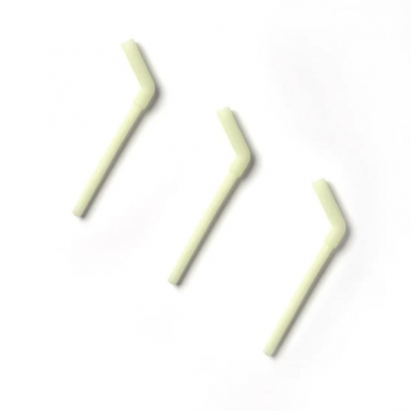 Mama și bebe - Set de 3 paie reutilizabile Miniware, 100% din silicon alimentar, Key Lime