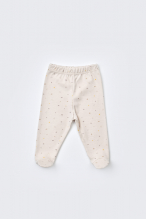 Set de 5 piese pentru nou nascut - 100% bumbac organic - Crem cu buline, Baby Cosy [1]