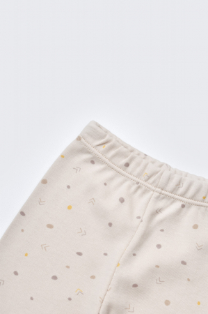 Set de 5 piese pentru nou nascut - 100% bumbac organic - Crem cu buline, Baby Cosy [3]