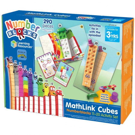 Jocuri educative pentru școală/grădiniță - Set de activități de la 11 - 20, MathLink®Cubes Numberblocks, engleza
