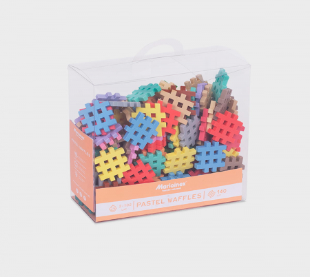 Set de constructie, 140 piese, pastel, Mini Waffles, Marioinex [2]