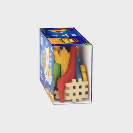 Set de constructie, Animale salbatice,Safari, 50 piese, Mini Waffles, Marioinex [4]