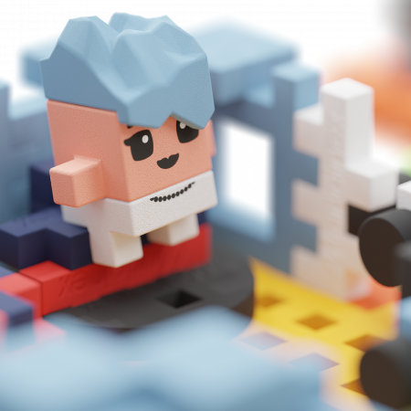 Set de constructie, Casuta familiei, 148 piese, Mini Waffles, Marioinex [3]