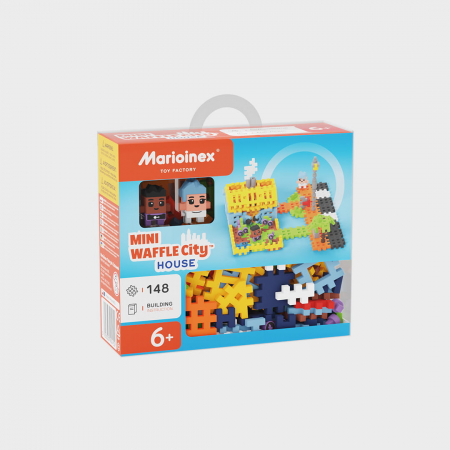 Jucării copii 10+ - Set de constructie, Casuta familiei, 148 piese, Mini Waffles, Marioinex