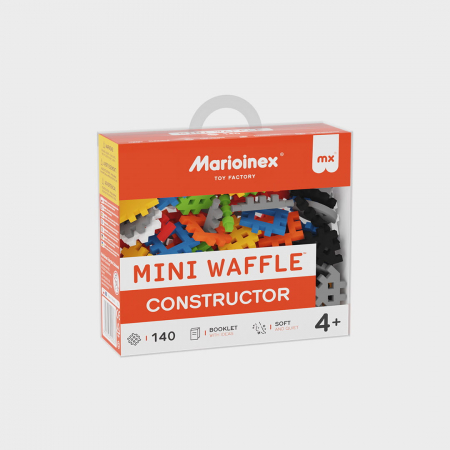 Jucării copii 10+ - Set de constructie, Constructor, 140 piese, Mini Waffles, Marioinex