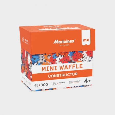 Jucării copii 7-8 ani - Set de constructie, Constructor, 300 piese, Mini Waffles, Marioinex